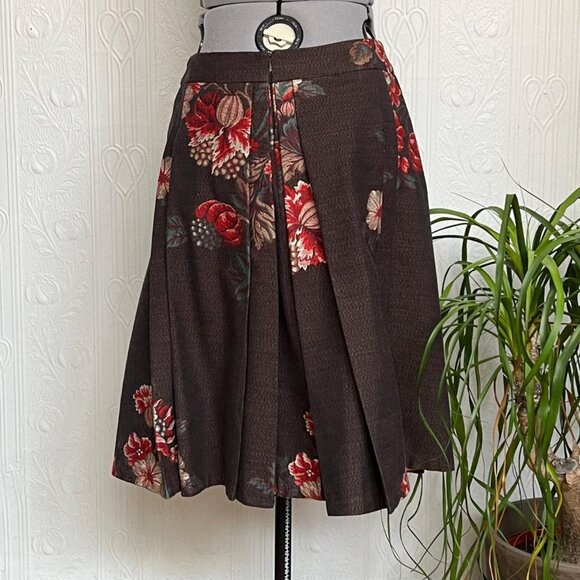 Vintage Kenzo Japanese style wool jacquard Early 2000 skirt Size 40 or US 10 - Picture 2 of 5